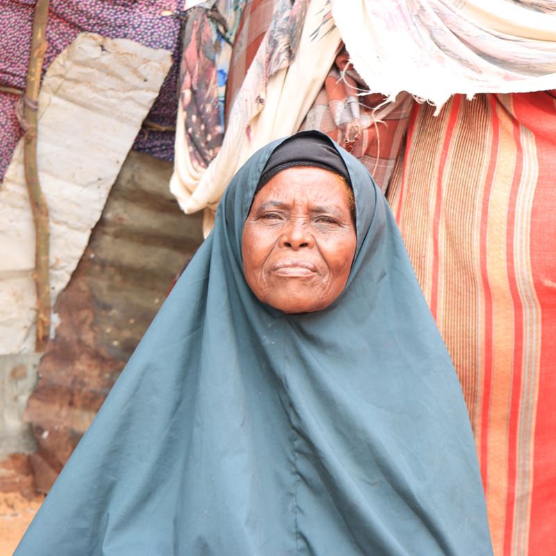 Mama Fatuma, a grandmother of 6 had to walk for more than 95 km to reach Mogadishu in search of help.Maslah, DRC