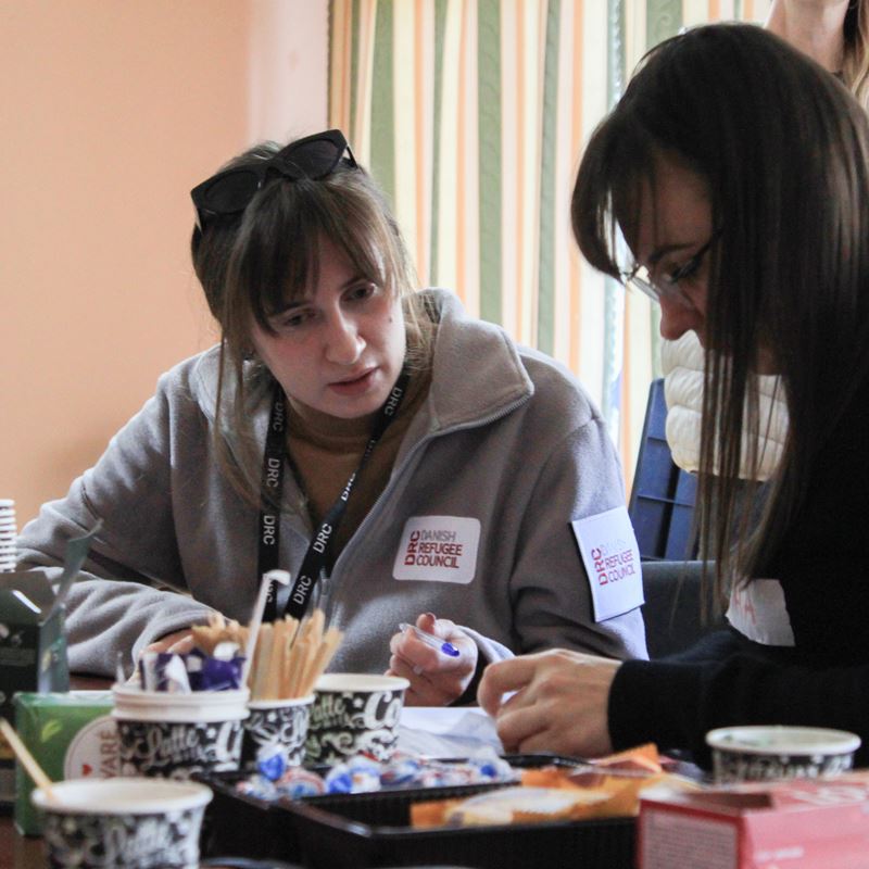 Psychosocial support session for single mothers who are internally displaced persons. After the sessions, they can also receive legal assistance.©DRC Ukraine, Lviv Oblast, Novyi Rozdil, 2023, Volodymyr Malynka.