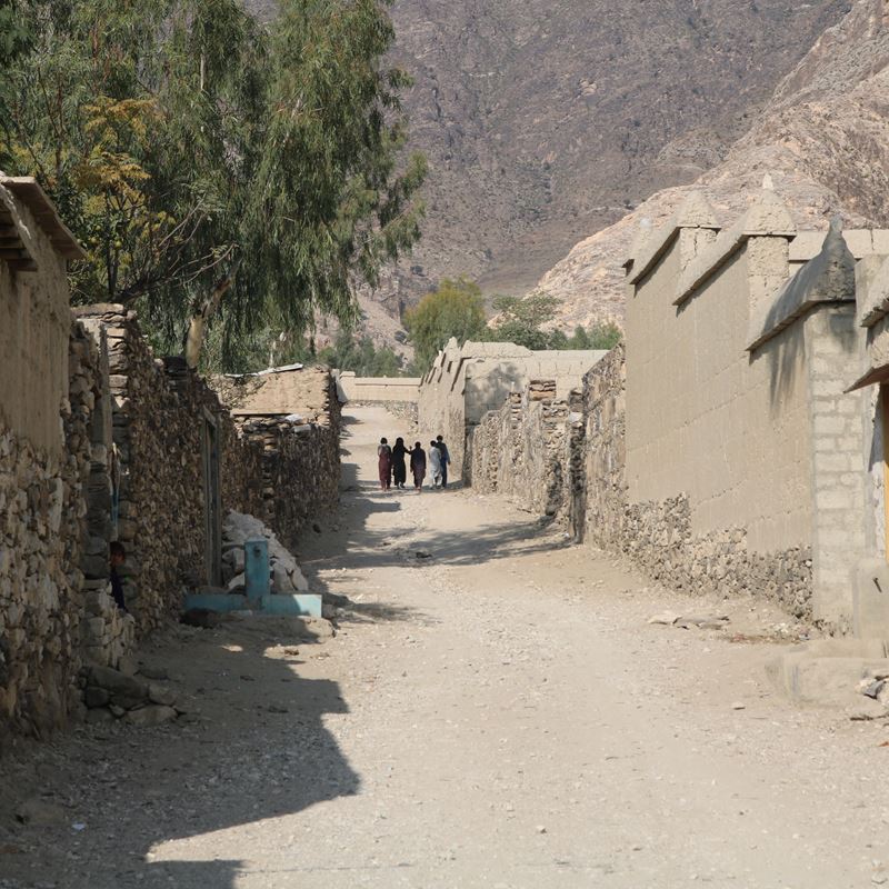 View of an informal settlement where some Afghan families returning from Pakistan took refuge in Kunar. 30 November 2023. @DRC, Manon Radosta