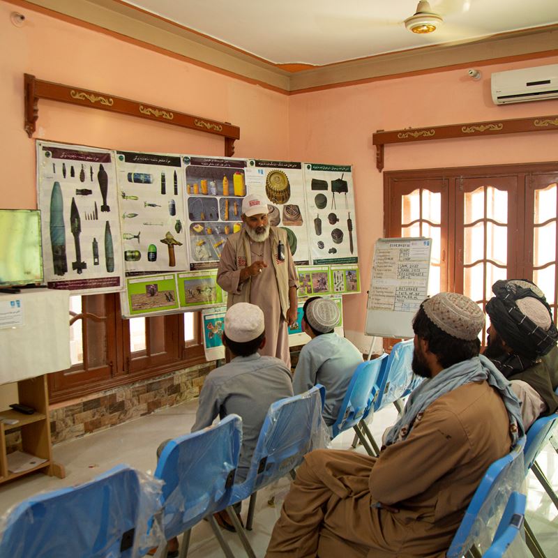 DRC conducts mine risk education in the Kandahar province, June 2022